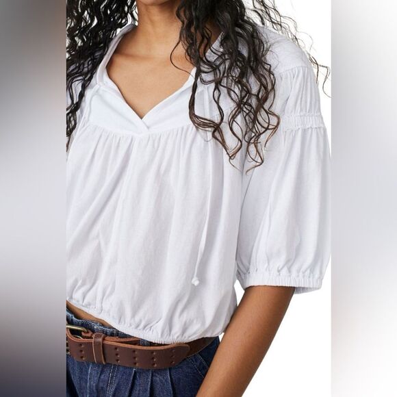 Free People No Good Alone Tee In Optic White - Picture 2 of 5